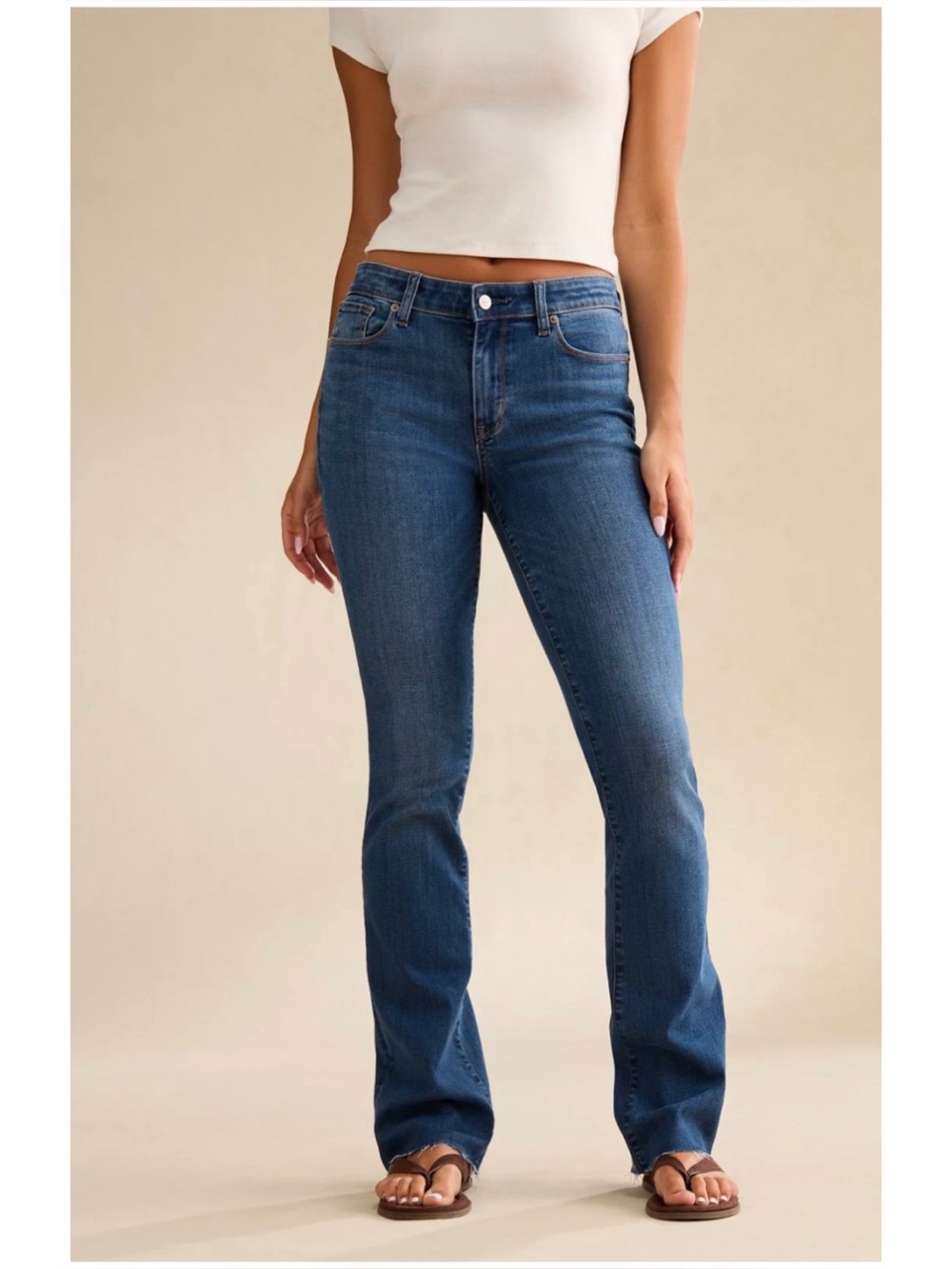 American Eagle Women’s Sz 0 Low Rise Kick Boot Cut Jeans Stretch Denim